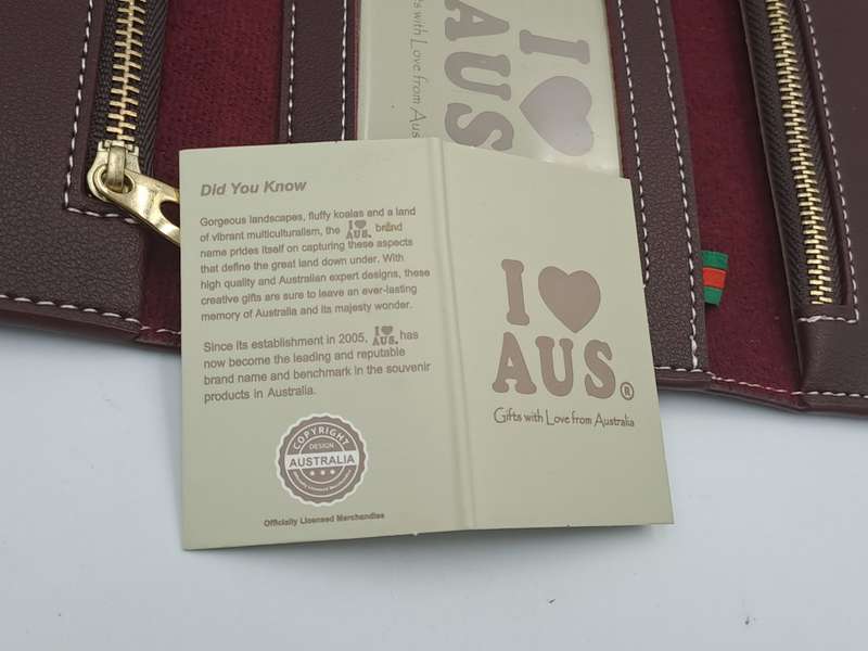 Unused `l Love Australia` Copyright Design Ladies Premier Leather wallet Collection-Souvenir Gift