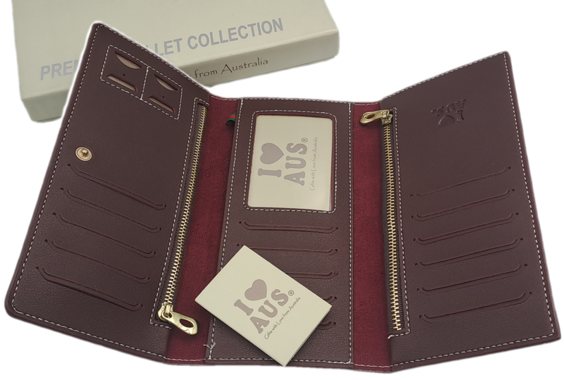 Unused `l Love Australia` Copyright Design Ladies Premier Leather wallet Collection-Souvenir Gift