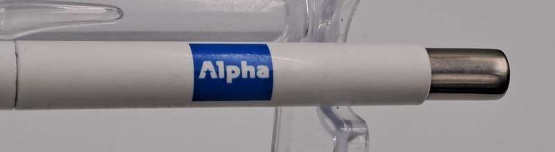 Parker Vector STD RB White Medium Blue G.B.X in case with Alpha Logo (Rollerball)