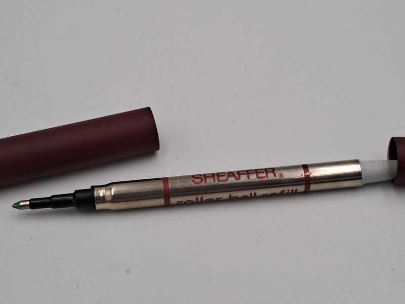 Vintage Maroon Sheaffer Award Rollerball Pen in Case - Ink still Ok -  made in the USA
