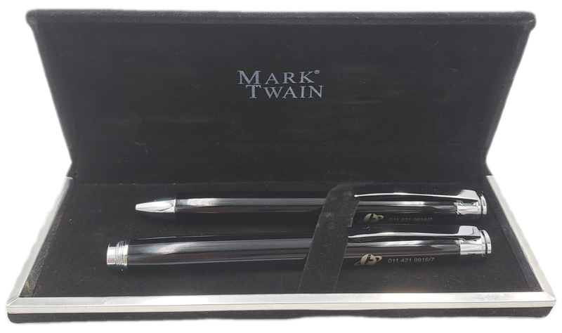 Pre-owned Mark Twain Luxury pen set with a company Logo boxed