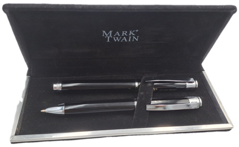 Pre-owned Mark Twain Luxury pen set with a company Logo boxed