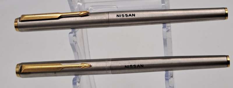 1985 Parker 95 TE date code  Fountain and rollerball pens in gold and silver trim (Branded) England