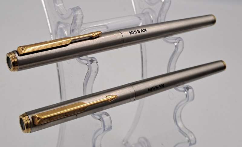 1985 Parker 95 TE date code  Fountain and rollerball pens in gold and silver trim (Branded) England