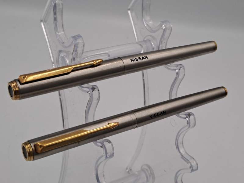 1985 Parker 95 TE date code  Fountain and rollerball pens in gold and silver trim (Branded) England