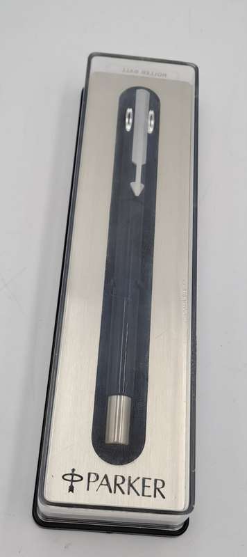Vintage Parker Black Rollerball - Braded - Need a new refill-in parker case