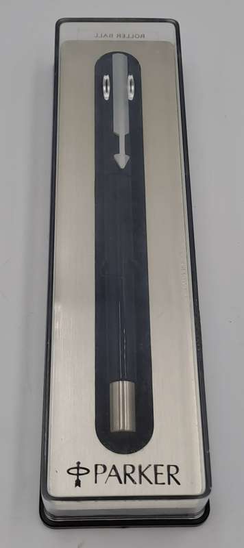 Vintage Parker Black Rollerball - Braded - Need a new refill-in parker case