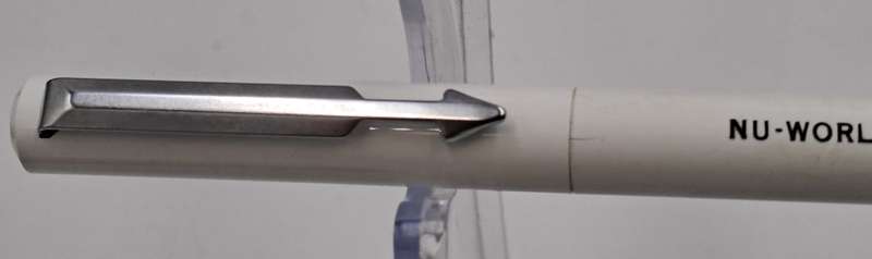 Vintage Branded White Parker Pen - no refill - will include a spare refill as in photos