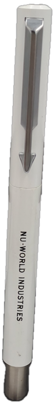 Vintage Branded White Parker Pen - no refill - will include a spare refill as in photos