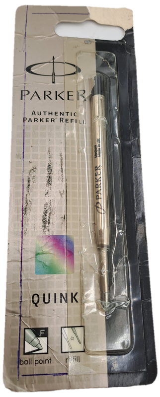 Vintage Branded White Parker Pen - no refill - will include a spare refill as in photos