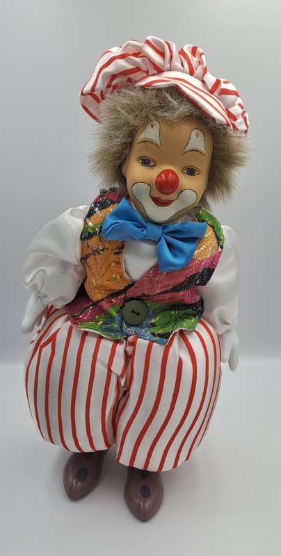 Vintage Hand-Painted Fine Porcelain Doll-Circus Clown - Parade of Dolls Collection -boxed.