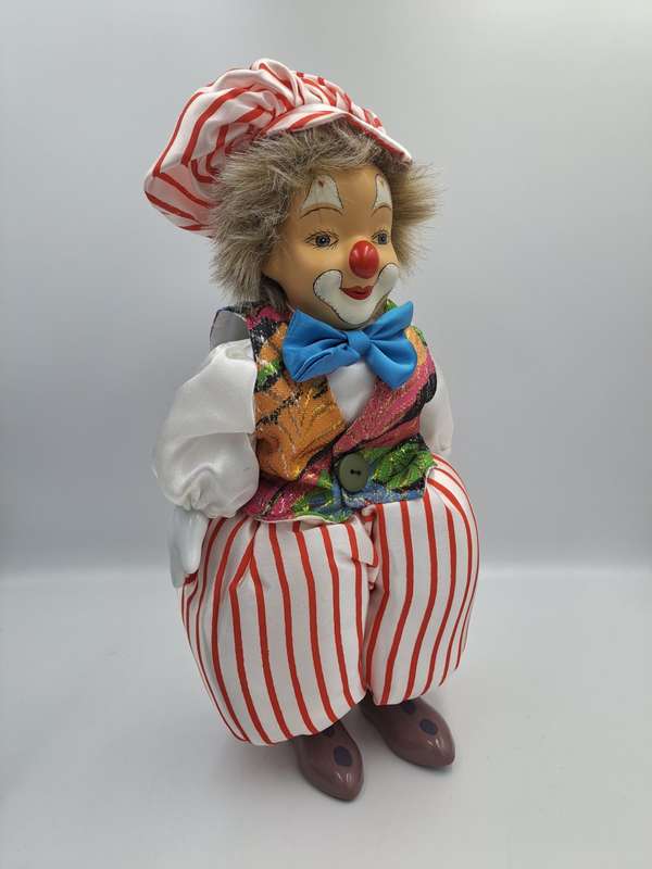 Vintage Hand-Painted Fine Porcelain Doll-Circus Clown - Parade of Dolls Collection -boxed.