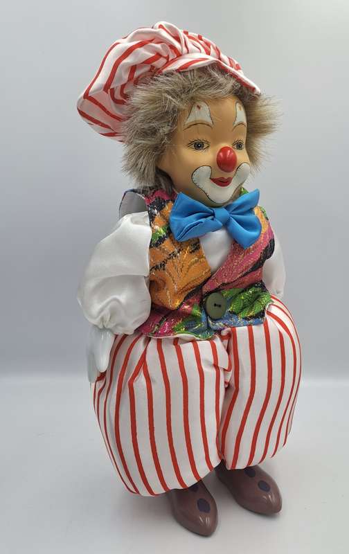 Vintage Hand-Painted Fine Porcelain Doll-Circus Clown - Parade of Dolls Collection -boxed.