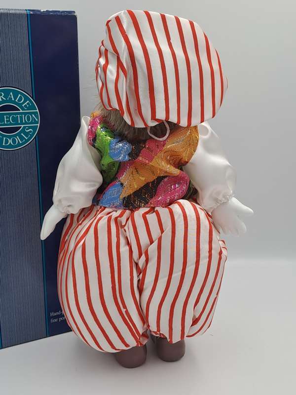 Vintage Hand-Painted Fine Porcelain Doll-Circus Clown - Parade of Dolls Collection -boxed.
