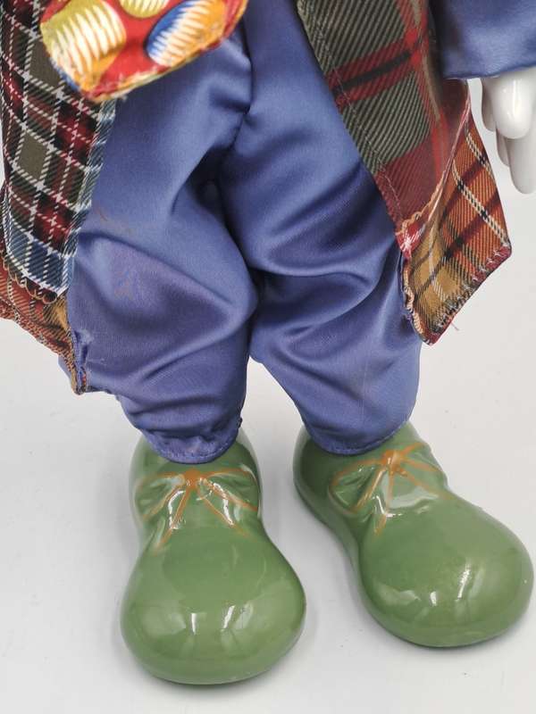 Vintage Hand-Painted Fine Porcelain Doll-Circus Clown - Parade of Dolls Collection -boxed.