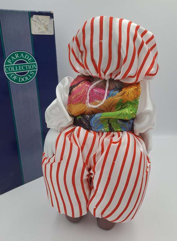 Vintage Hand-Painted Fine Porcelain Doll-Circus Clown - Parade of Dolls Collection -boxed.