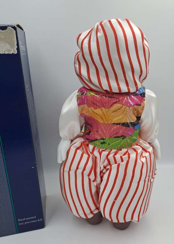 Vintage Hand-Painted Fine Porcelain Doll-Circus Clown - Parade of Dolls Collection -boxed.