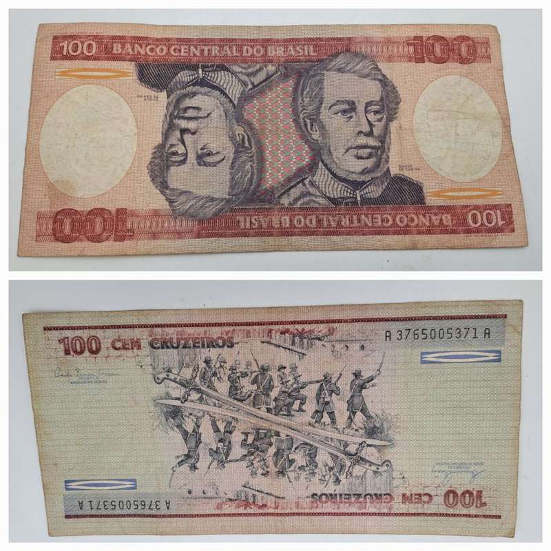 1981-1984 Brazil 100 Cruzeiros 2nd Edition Bank Note