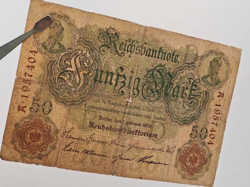 1906 Germany 50 Mark Reichsbank Bank Note