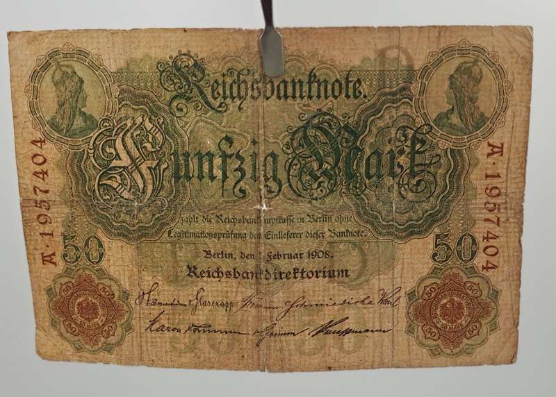 1906 Germany 50 Mark Reichsbank Bank Note