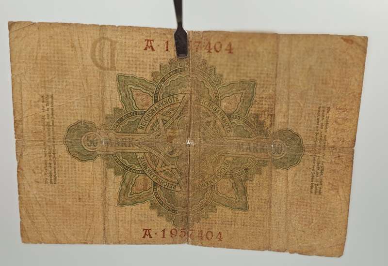 1906 Germany 50 Mark Reichsbank Bank Note