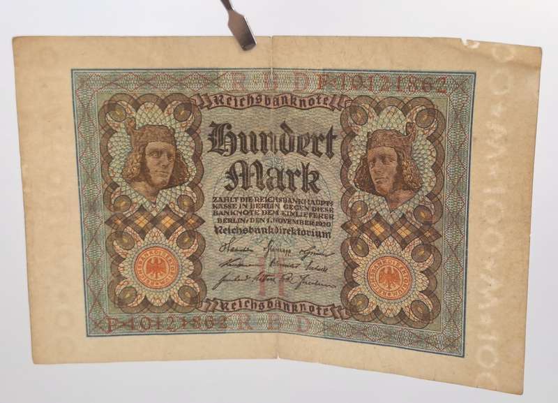 1920 Germany (1871-1948) 100 Mark Reichsbank note