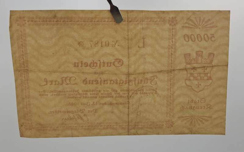 1923   july 13, Germany 50,000 Mark -Kreuznach City-