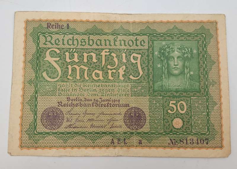 1919 Germany (1871-1948) 50 Mark Reichsbank note
