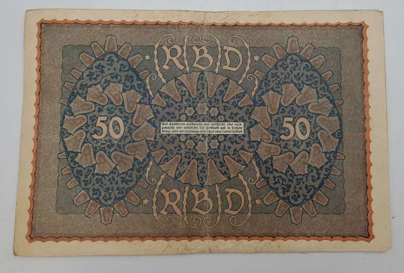 1919 Germany (1871-1948) 50 Mark Reichsbank note