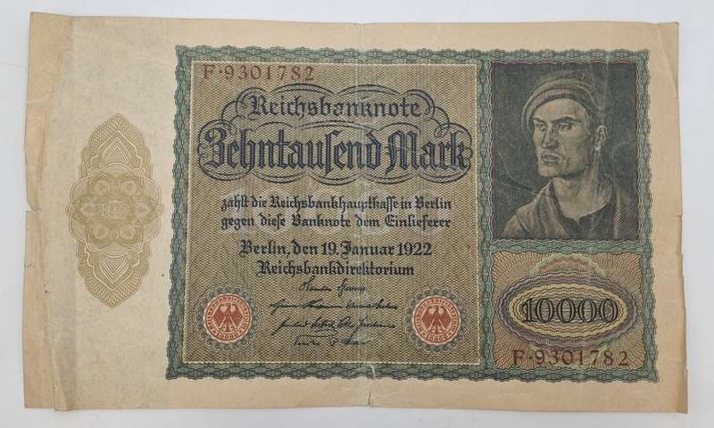1922  Germany (1871-1948) 10 000 Mark Reichsbank note