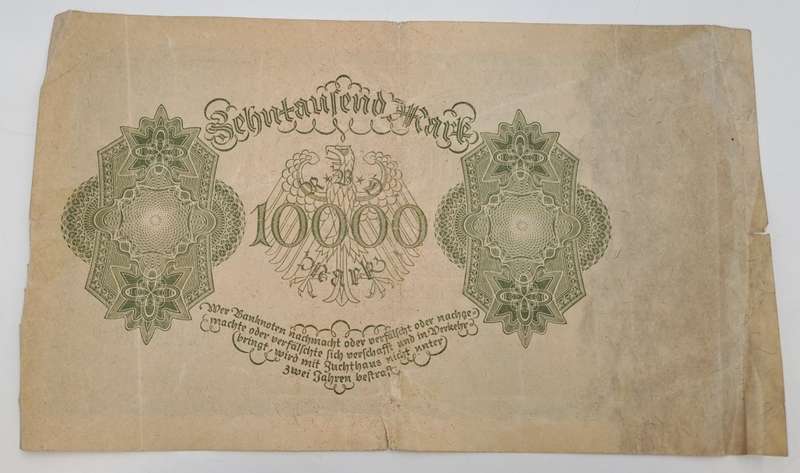 1922  Germany (1871-1948) 10 000 Mark Reichsbank note