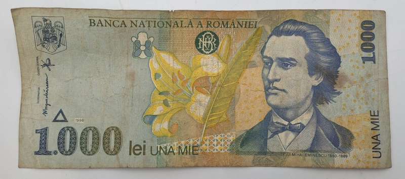 1998 Romania 1000 Lei Banknote