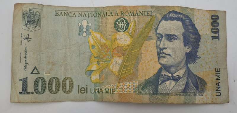 1998 Romania 1000 Lei Banknote