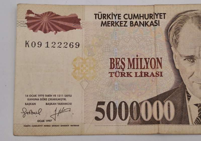 1997 Turkey 500 000 Lira Banknote