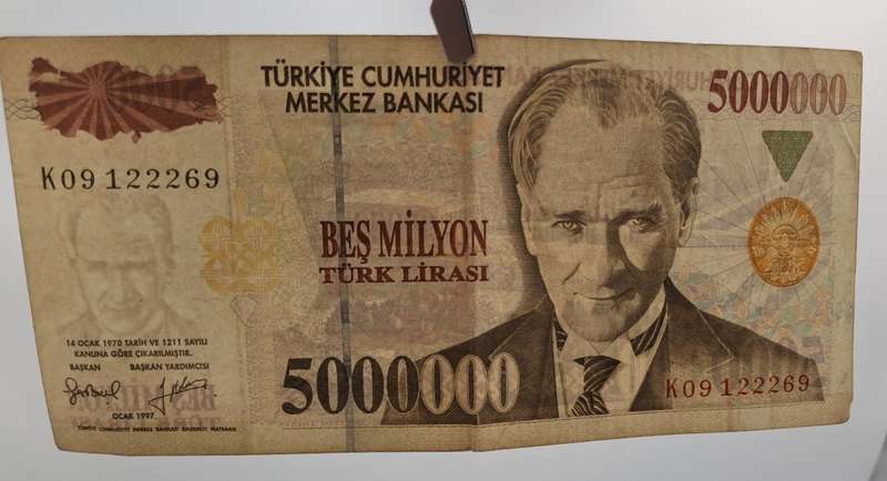 1997 Turkey 500 000 Lira Banknote