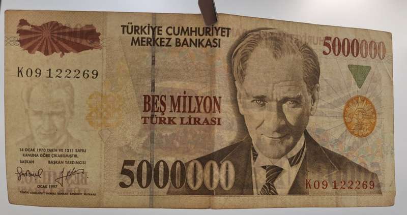 1997 Turkey 500 000 Lira Banknote