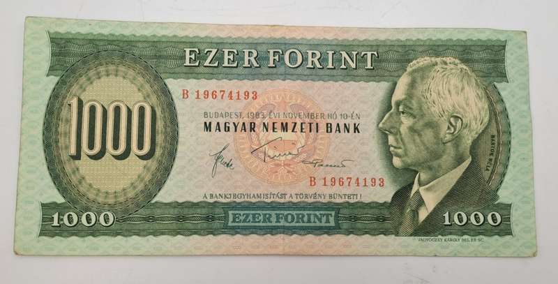 1983- Hungary 1000 Forint Banknote