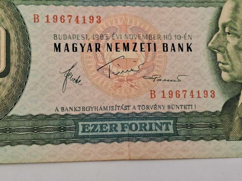 1983- Hungary 1000 Forint Banknote