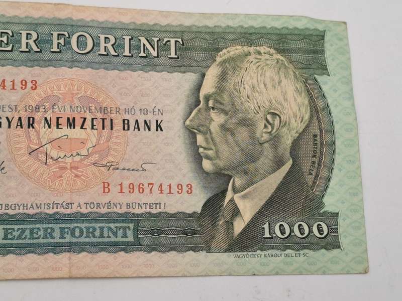 1983- Hungary 1000 Forint Banknote