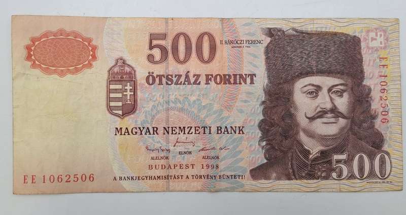 1998- Hungary 500 Forint Banknote