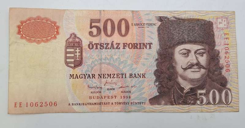 1998- Hungary 500 Forint Banknote