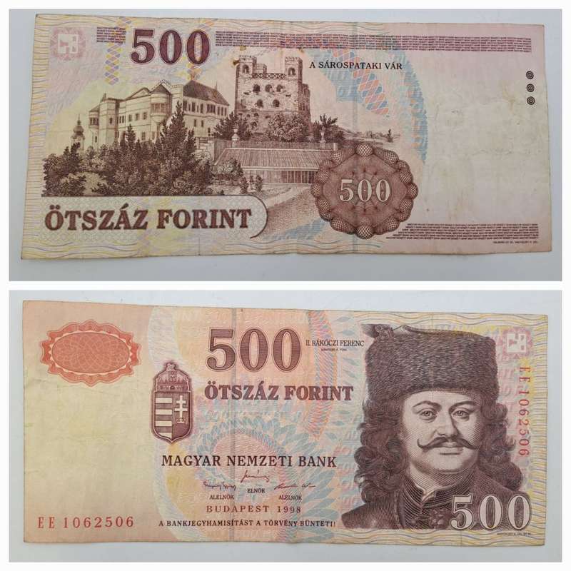 1998- Hungary 500 Forint Banknote