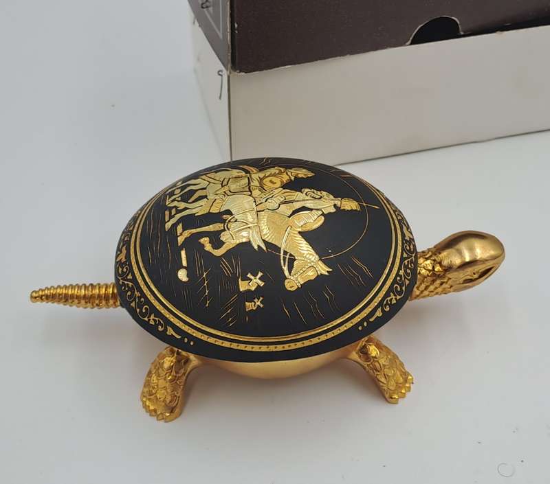 Vintage 1960`s TORTUGA TIMBRE Dispatch/office/hotel/table bell made in Spain-24ct Gold decorated