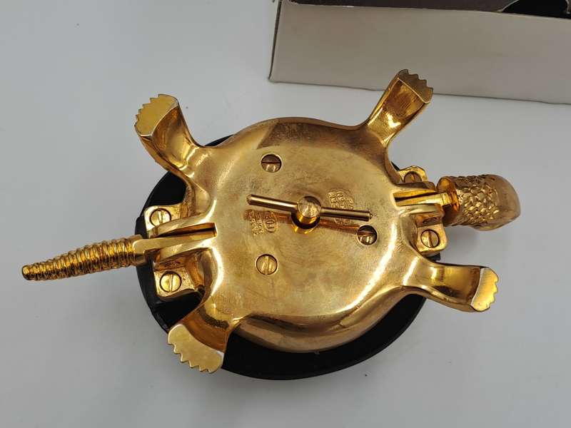 Vintage 1960`s TORTUGA TIMBRE Dispatch/office/hotel/table bell made in Spain-24ct Gold decorated