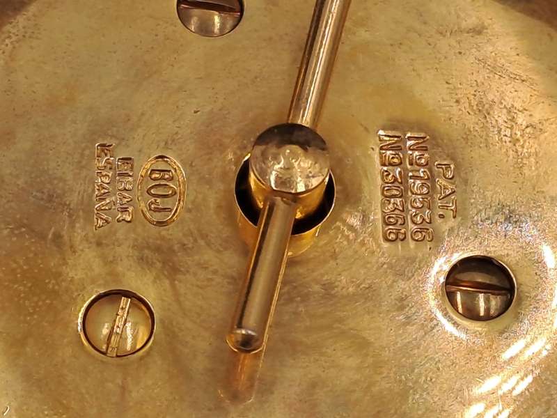 Vintage 1960`s TORTUGA TIMBRE Dispatch/office/hotel/table bell made in Spain-24ct Gold decorated
