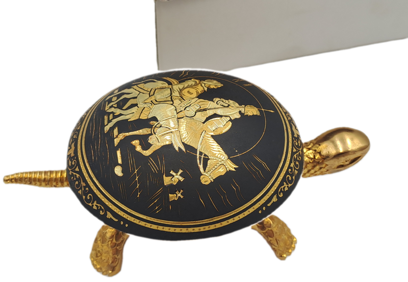 Vintage 1960`s TORTUGA TIMBRE Dispatch/office/hotel/table bell made in Spain-24ct Gold decorated