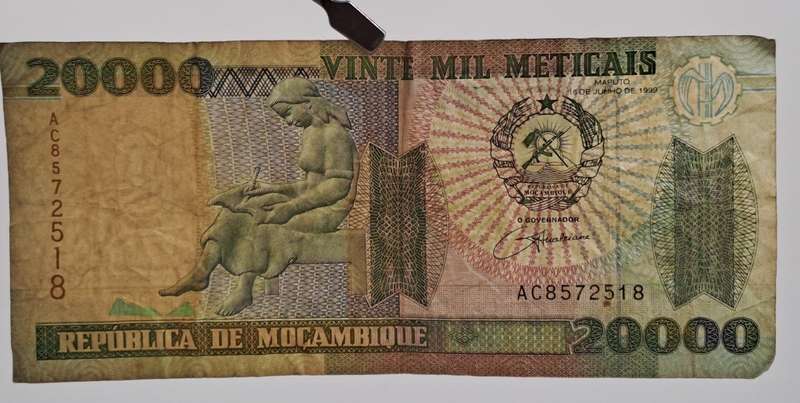 1999 Mozambique 20 000 Meticais