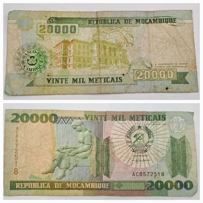 1999 Mozambique 20 000 Meticais