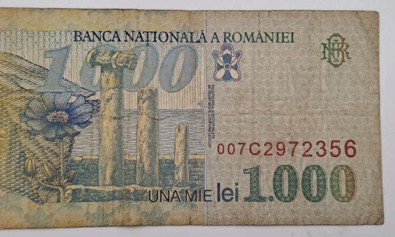 1998 Romania 1000 Lei Banknote