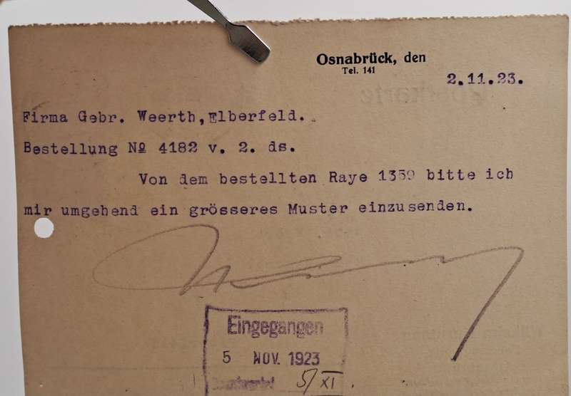 A 1923 Postcard in German with 4 Germany inflation 10 million Mark stamps.